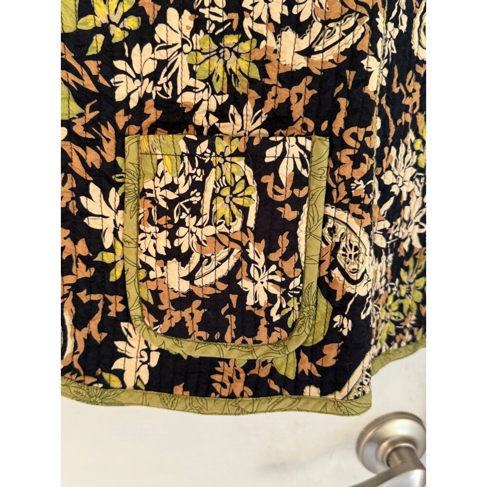 Provence d'amour Floral Button Down Quilted Reversible Jacket Medium - Picture 3 of 12